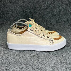 Reba By Justin Susie 2.0 Sneakers Women's Size 8.5 Cream Leather Low Lace Shoes